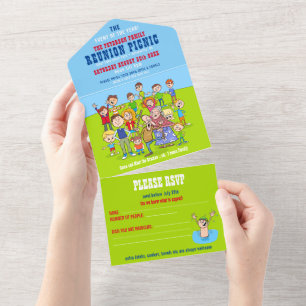 Tout En Un FUNNY Crazy Family Reunion Invitation