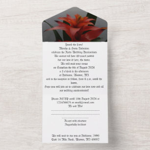 Tout En Un invitation 40e anniversaire de mariage rubis