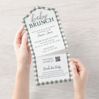Tout En Un Invitation à Brunch pour bébés - Éteins pour livre