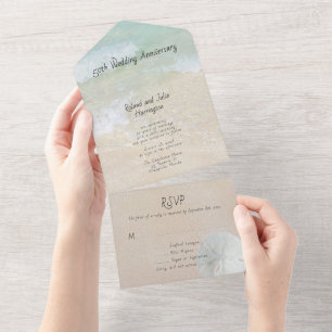 Tout En Un Invitation à la cérémonie d'anniversaire de mariag