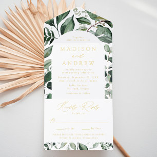 Tout En Un Invitation Abondant Cadre d'Arche en Feuille de Métal pour Ma