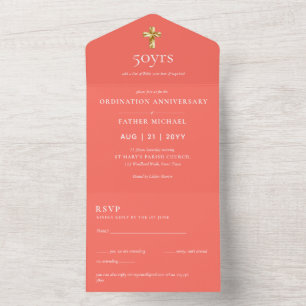 Tout En Un invitation de l'anniversaire de l'ordination 3in1