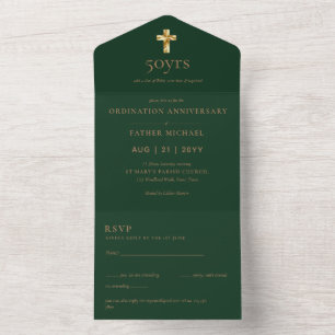 Tout En Un invitation de l'anniversaire de l'ordination 3in1