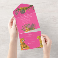 Invitation de mariage tout-en-un pour les grands f