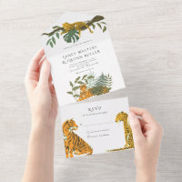 Invitation de mariage tout-en-un pour les grands f