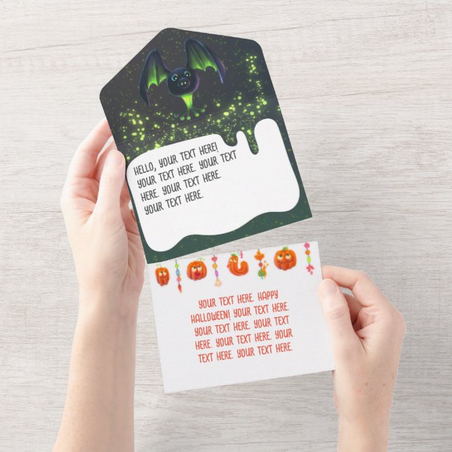 Tout en un Invitation d'Halloween (Déchirure)