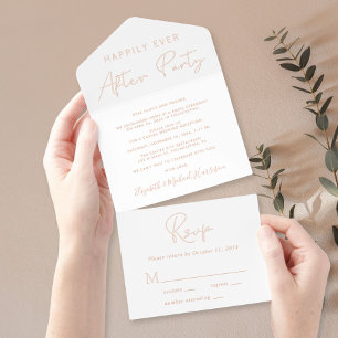 Tout En Un Invitation Heureusement Jamais Après La Réception De Mariage 