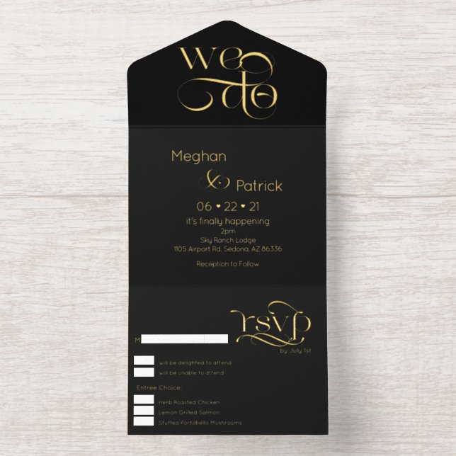 Tout En Un Invitation Modern We Do Text  (Intérieur)