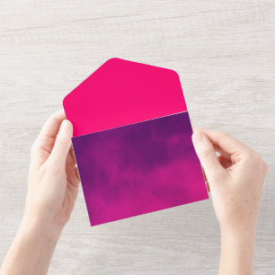 Tout En Un Invitation personnalisée Neon Rose & Violet Fumée 