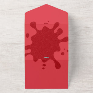 Tout En Un Invitation personnalisée Tomate Rouge Splash Seal