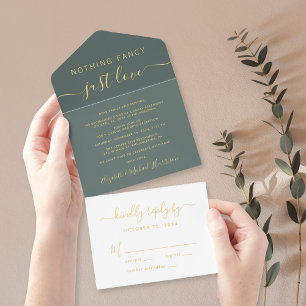 Tout En Un Invitation Rien De Fancy Just Love Mariage Réception