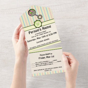 Tout En Un Invitation tout-en-un simple et sucré