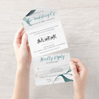 Tout En Un Invitation Wedding invitation, simple with retro carriage