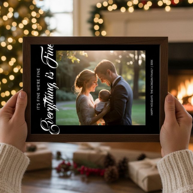 Tout Est Beau Joyeux Carte De Noël Familial (Créateur téléchargé)