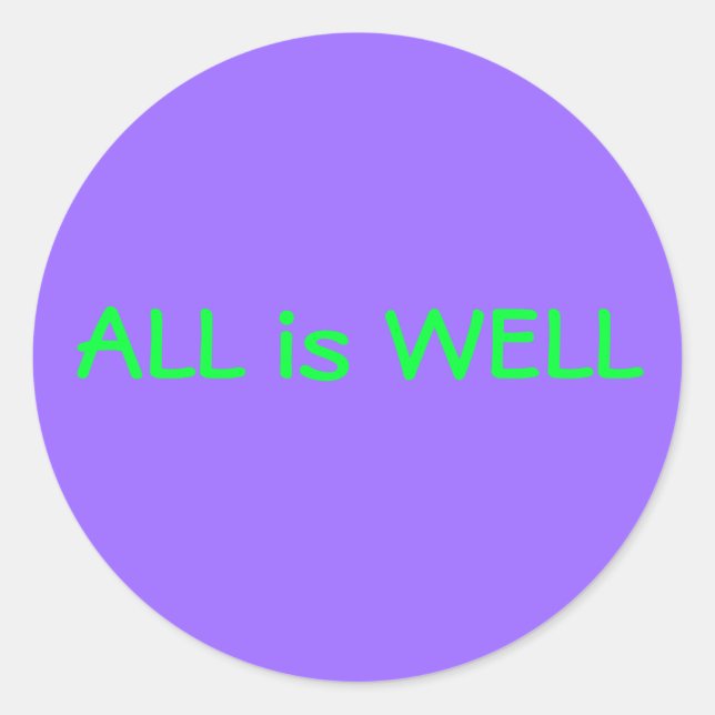 Tout est bien autocollant violet (Devant)