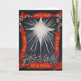 Tout est la carte de Noël blanche de champ de