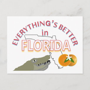 Tout est mieux en Floride Carte postale