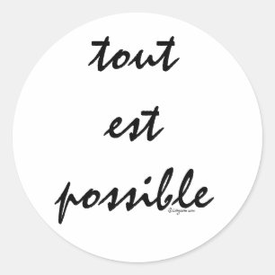 Tout est Möglich Runder Aufkleber