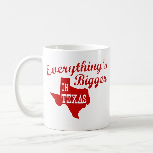 Tout est plus grand au Texas State Shape Mug (Gauche)