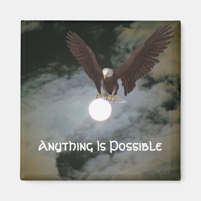 Tout est possible Aigle Magnet Inspirationnel (Devant)
