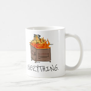 Tout est une tasse de café du feu de décharge