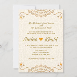 TOUT ÉVÉNEMENT - Invitation de mariage arabe pour 
