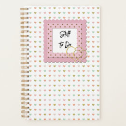 Tout faire Pastel Coeurs mignon Planificateur mode