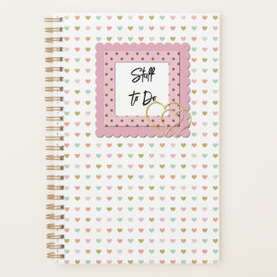 Tout faire Pastel Coeurs mignon Planificateur mode
