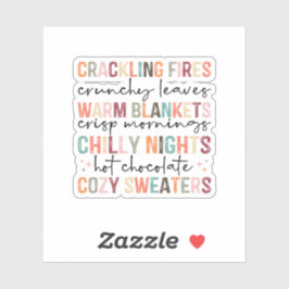 Tout l'automne se sent Vinyl Sticker