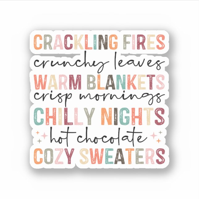 Tout l'automne se sent Vinyl Sticker (Devant)