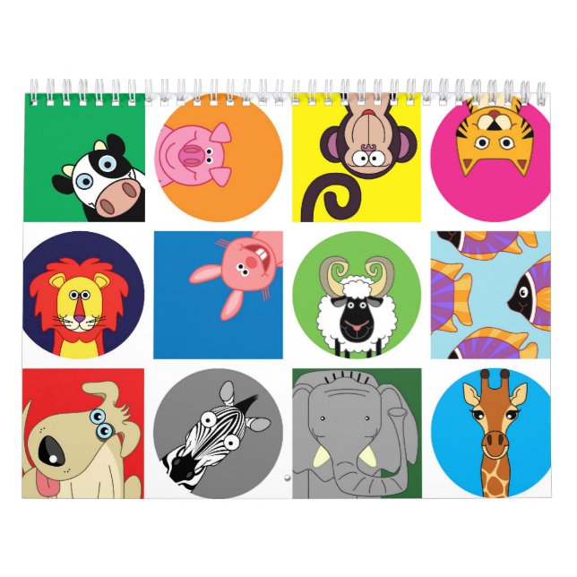 TOUT LE CALENDRIER HEUREUX D'ANIMAUX (Protection)