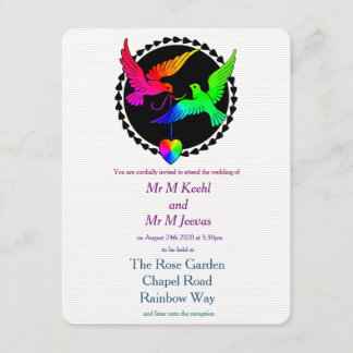 Tout le Faire-part de mariage Rainbow Gay
