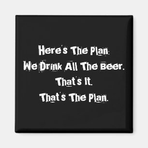 Tout le Magnet Carré de la bière amusant de 2 po