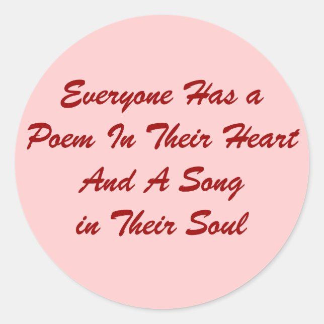 Tout le monde a un Sticker Poem (Devant)