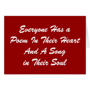 Tout le monde a une carte Poem Card