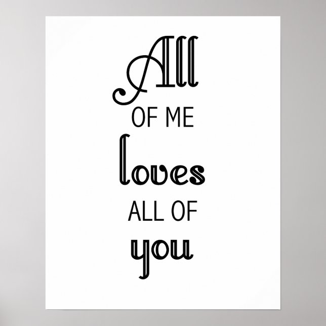 Tout le monde aime vous tous imprimer ou poster (Devant)