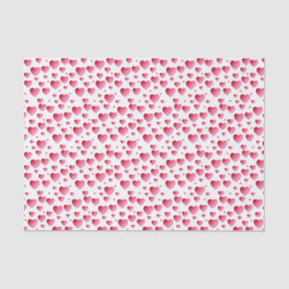 Tout le papier de soie de soie rose de coeurs