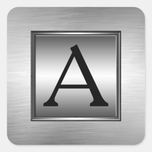Tout monogramme, initiale, autocollants balayés d