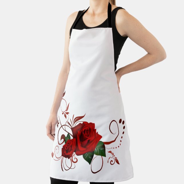 Tout sur l'impression tablier Rose rouge Floral (Insitu)