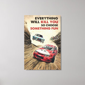 Tout Va Tuer Rallye Racing Décor En Toile
