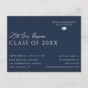 Toute année Classe Reunion Design Invitation Carte
