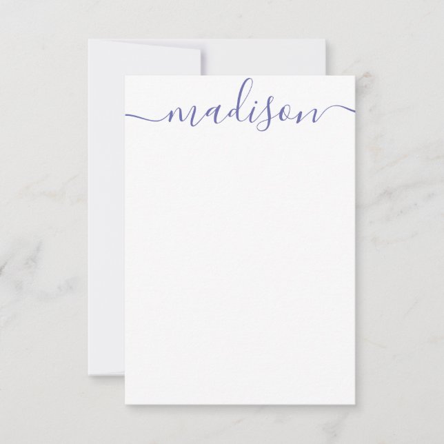 Toute couleur - Cartes de notes de nom de script p (Devant)