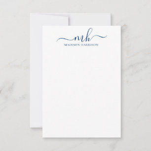 Toute couleur Initiales personnalisées & Cartes de