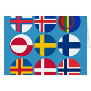 Toute la carte scandinave de drapeaux