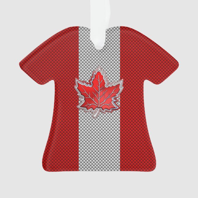 Toute la feuille d'érable rouge canadienne sur l'i (devant)