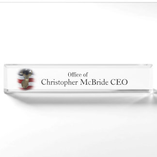 Toute la plaque signalétique américaine de bureau