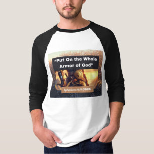 Toute l'armure de Dieu - 3/4 Longueur T-shirt