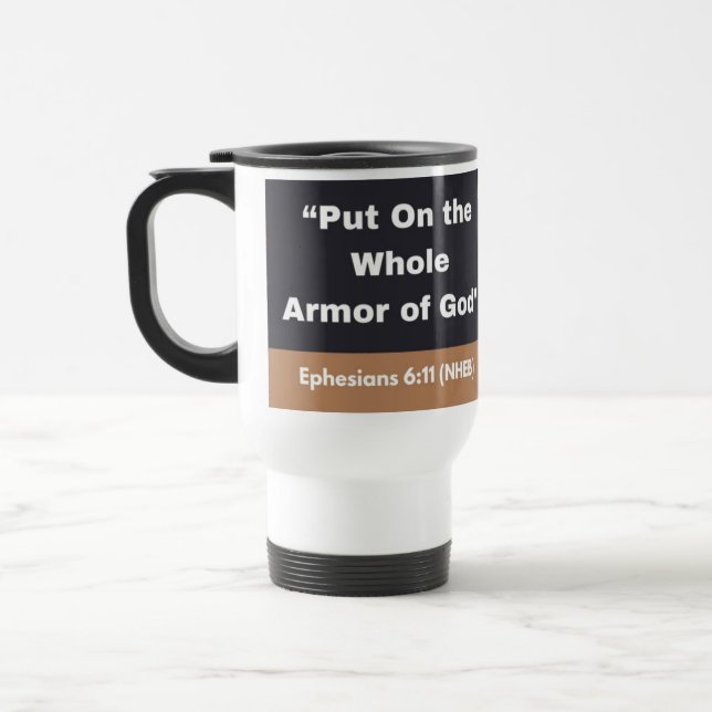 Toute l'armure de Dieu - Mug de voyage (Gauche)