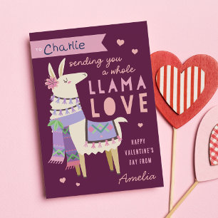 Toute Llama Love Classroom Carte Saint-Valentin