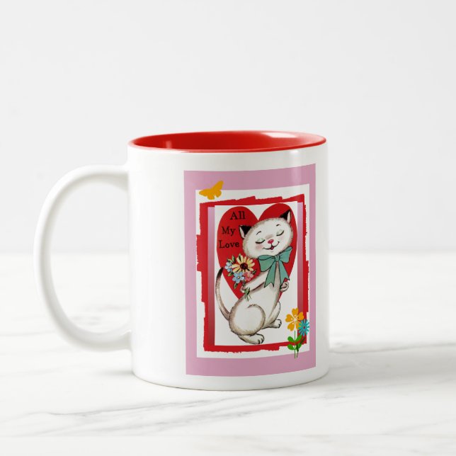 Toute ma tasse de chat de Valentine d'amour (Gauche)